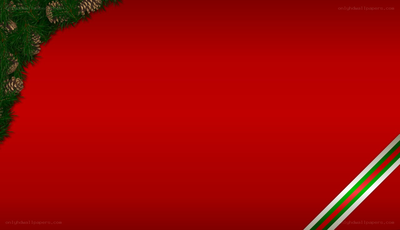 Christmas background with pine and ribbon
