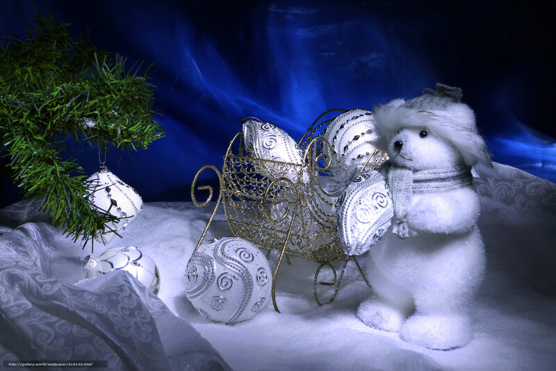 Christmas bear with ornaments