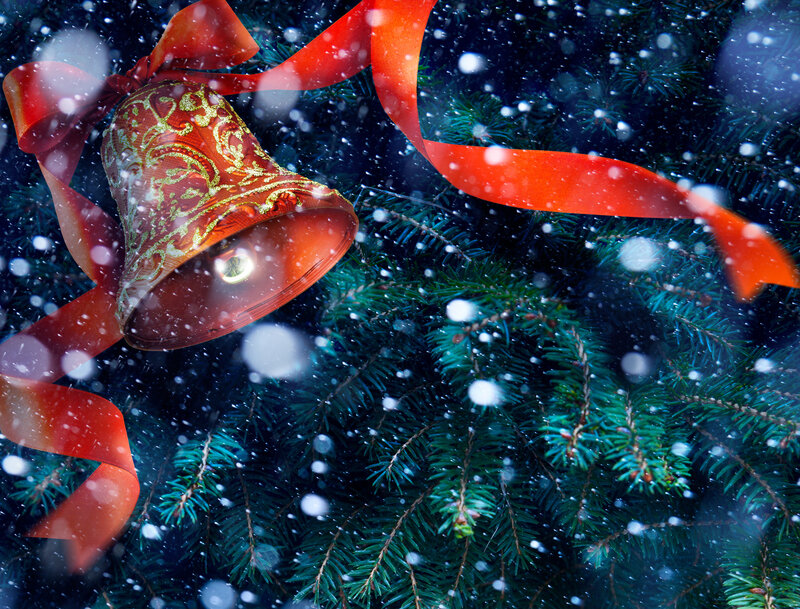 Christmas Bell on Tree