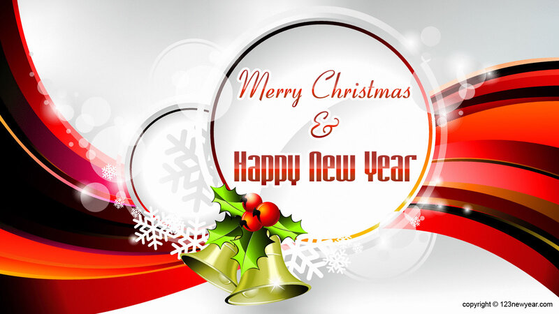 Christmas Bells and Holly — Red