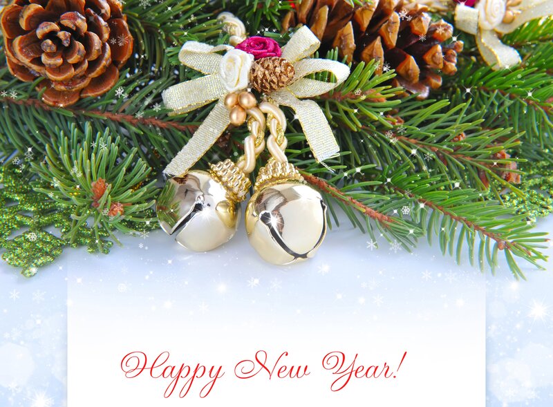 Christmas Bells and Pine — Green