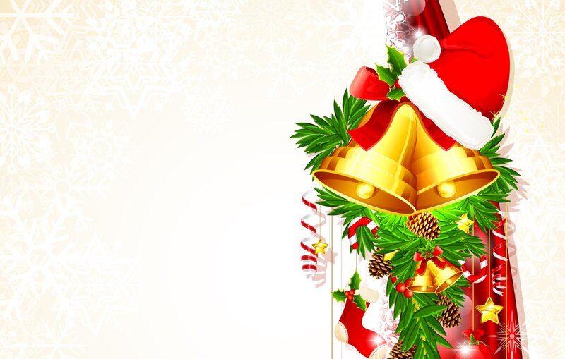 Christmas Bells and Wreath