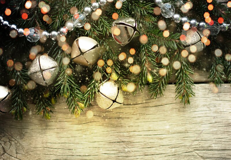 Christmas Bells on Pine — Green