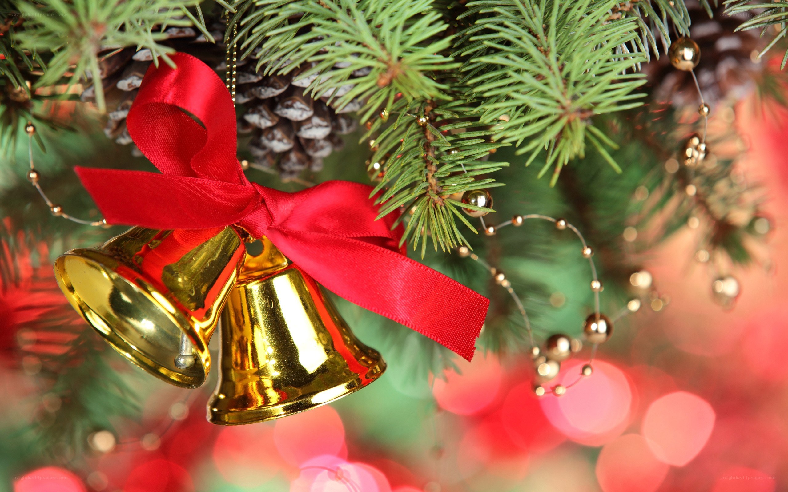 Christmas bells on tree