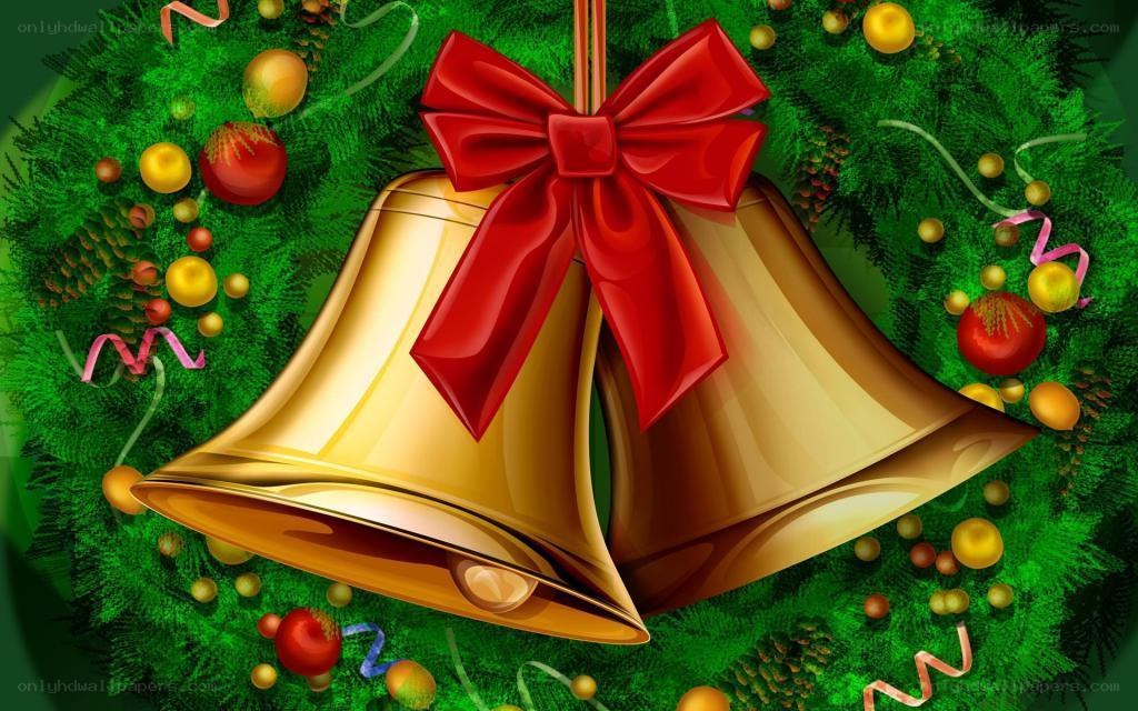 Christmas bells on wreath