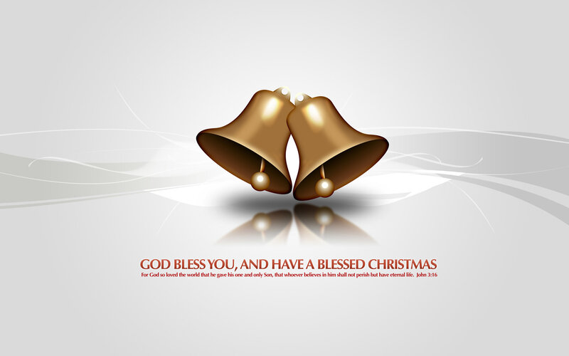 Christmas bells with blessing