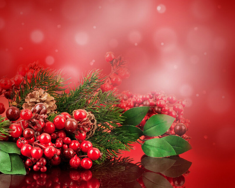 Christmas Berry Arrangement — Red, Festive, Winter
