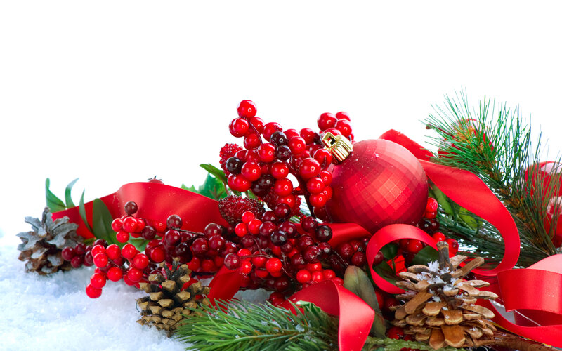 Christmas Berry Arrangement — Red