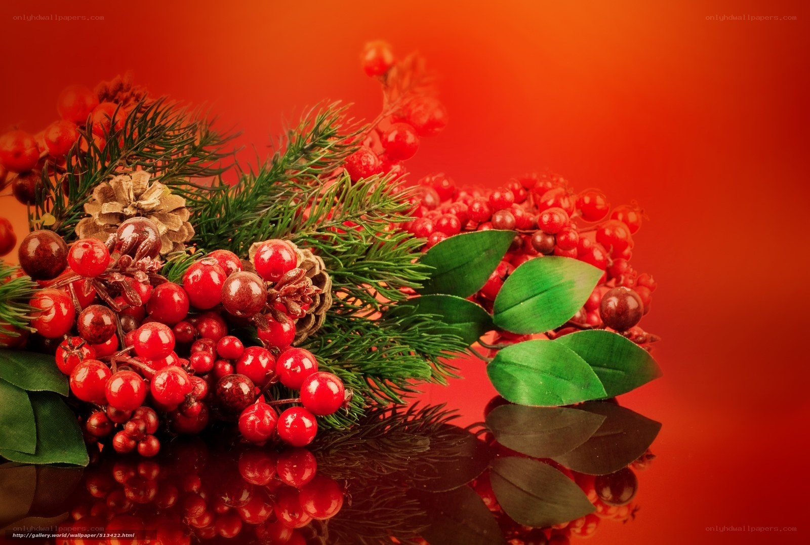 Christmas berry arrangement