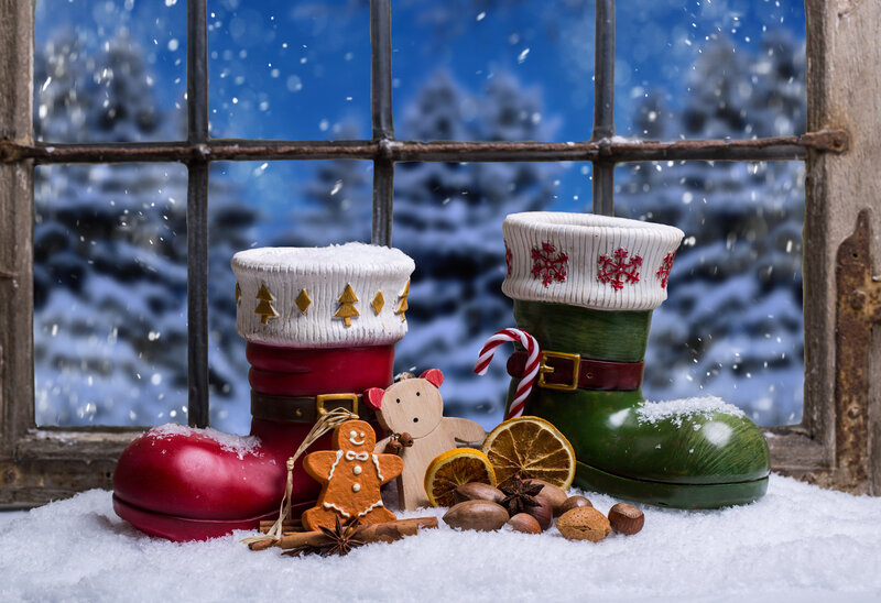 Christmas Boots in Snow
