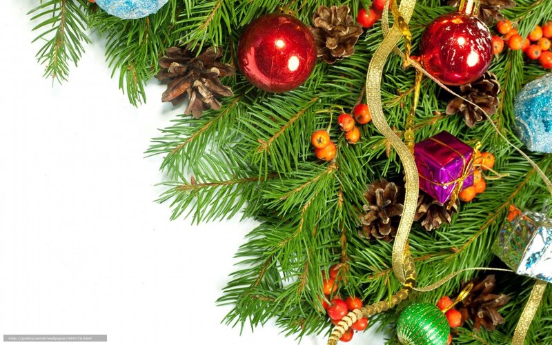 Christmas Branch Decorations — Green