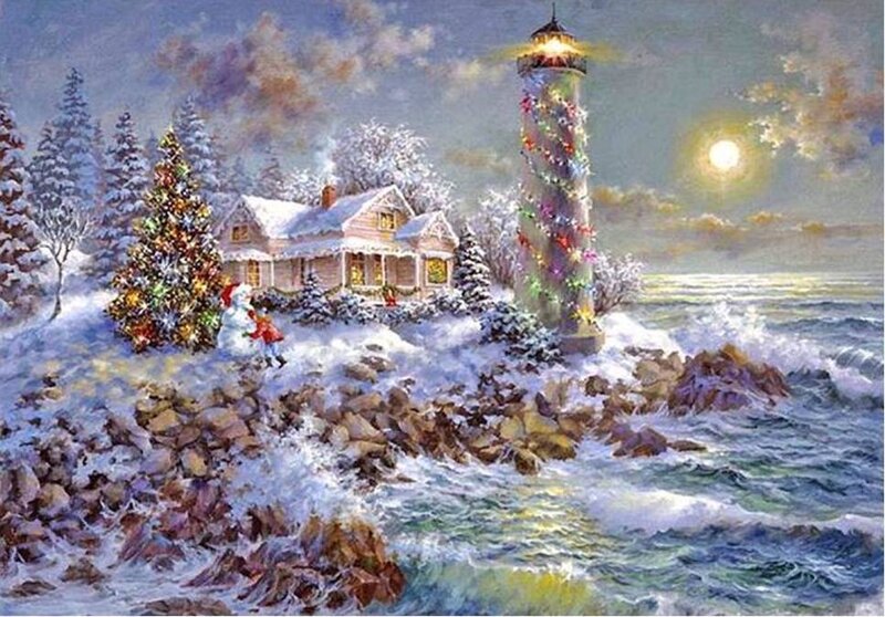 Christmas by the lighthouse