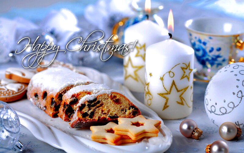 Christmas Cake and Cookies — White