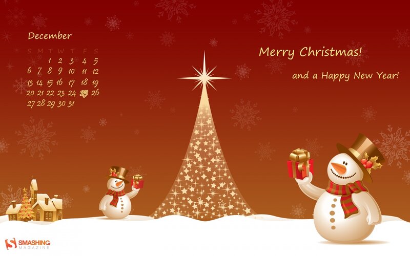 Christmas calendar wallpaper