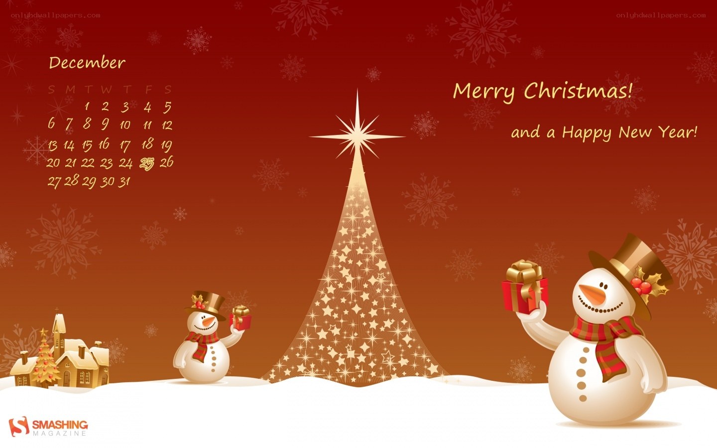 Christmas calendar wallpaper
