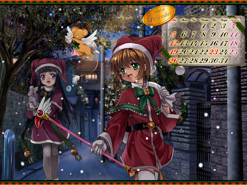 Christmas calendar with anime characters