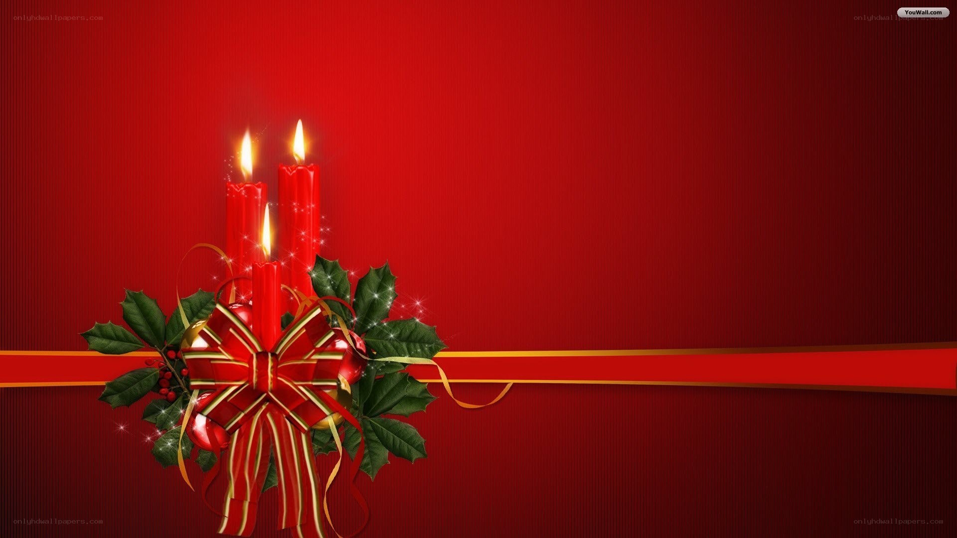 Christmas candle arrangement