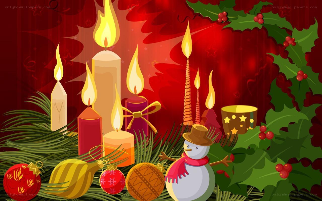 Christmas candle arrangement