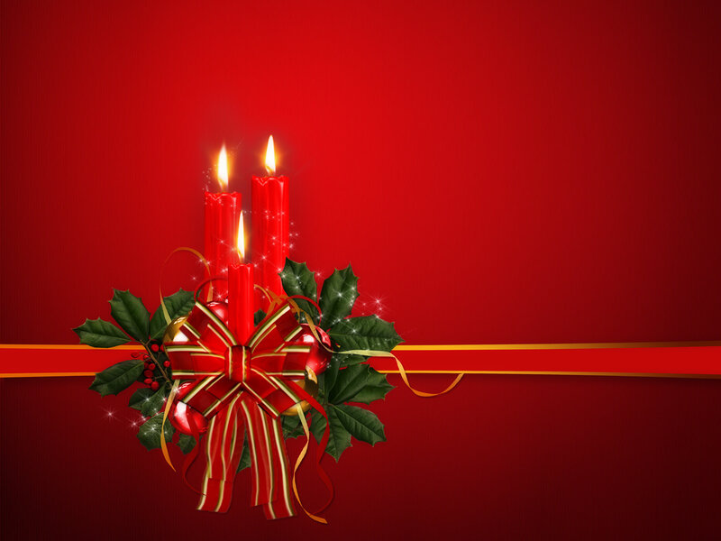 Christmas candle arrangement