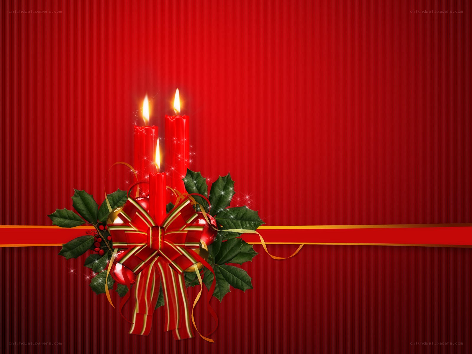 Christmas candle arrangement