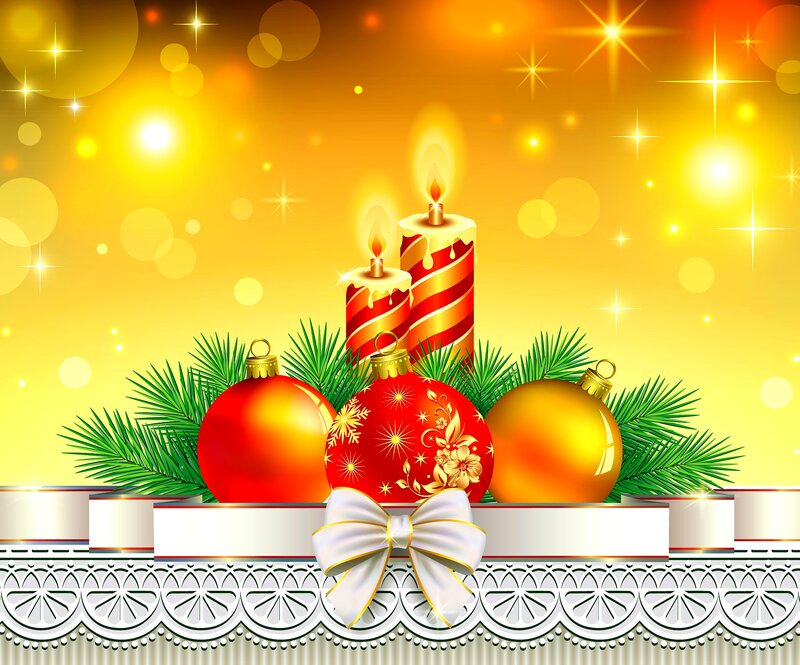 Christmas Candle Arrangement — Gold, Festive