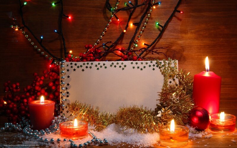 Christmas Candle Arrangement — Red, Festive, Winter, Photograph, Candles, Tinsel