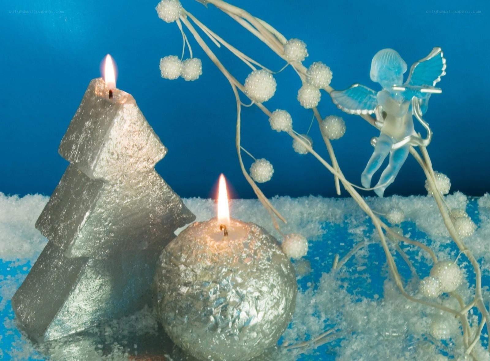 Christmas candle display