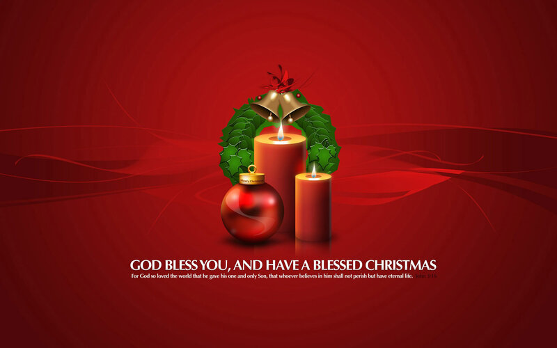 Christmas Candles and Ornaments — Red, Festive, Winter, Digital Art, Wreath