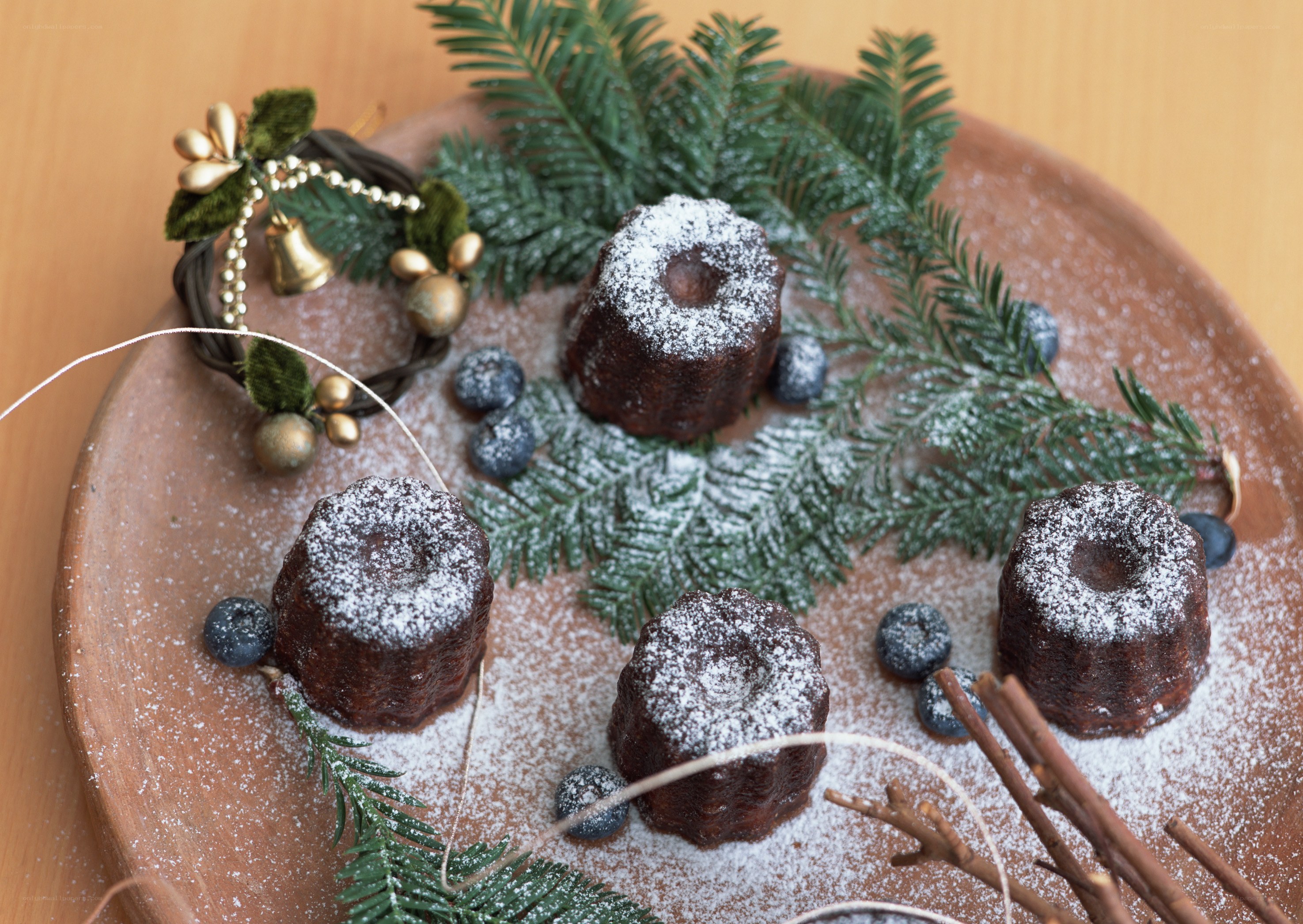 Christmas canele dessert