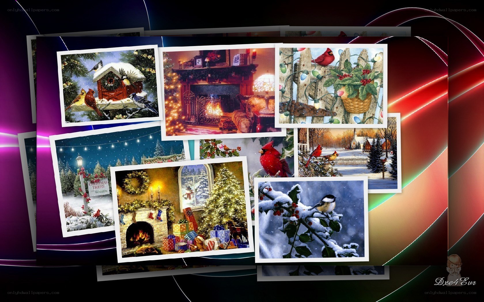 Christmas card collage