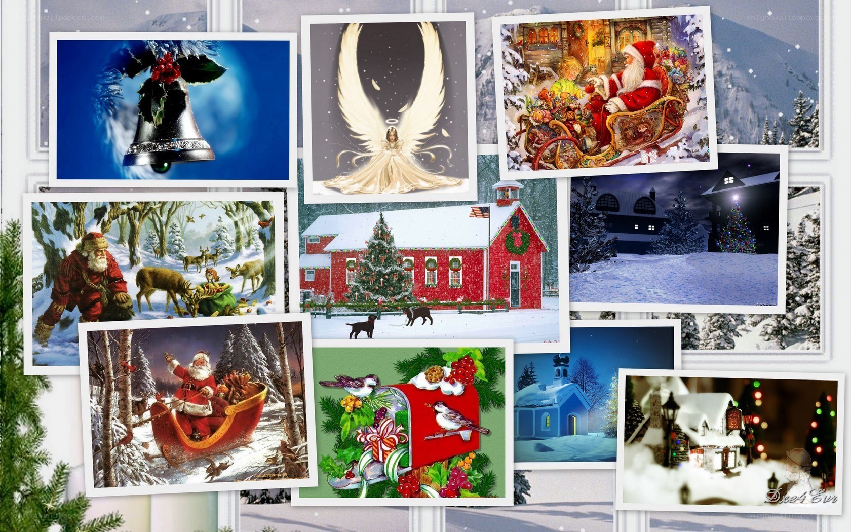 Christmas card collage