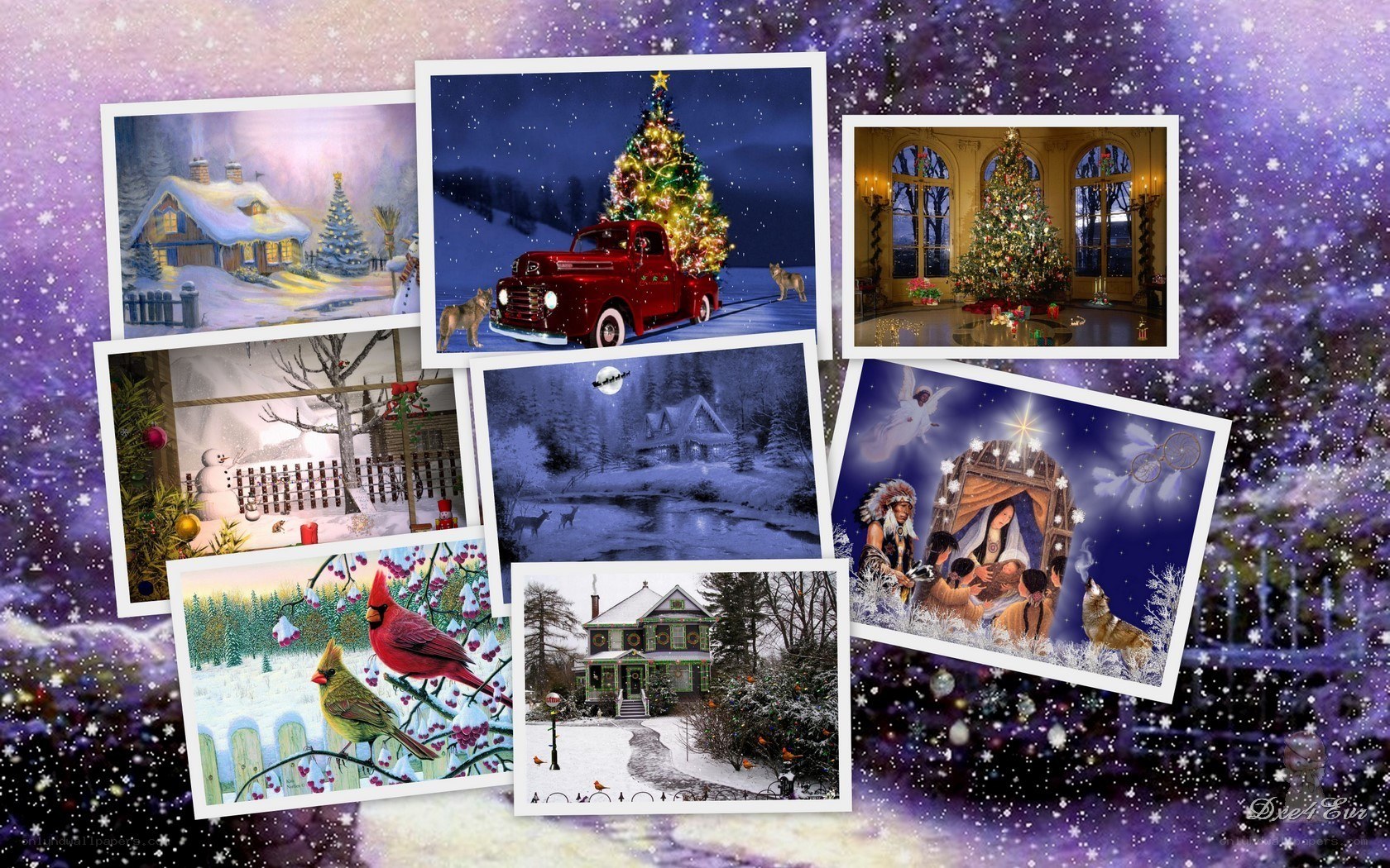 Christmas card collage
