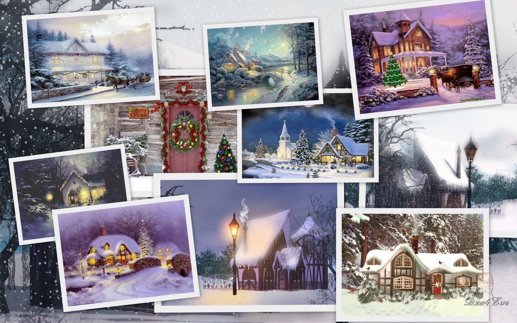 Christmas card collage