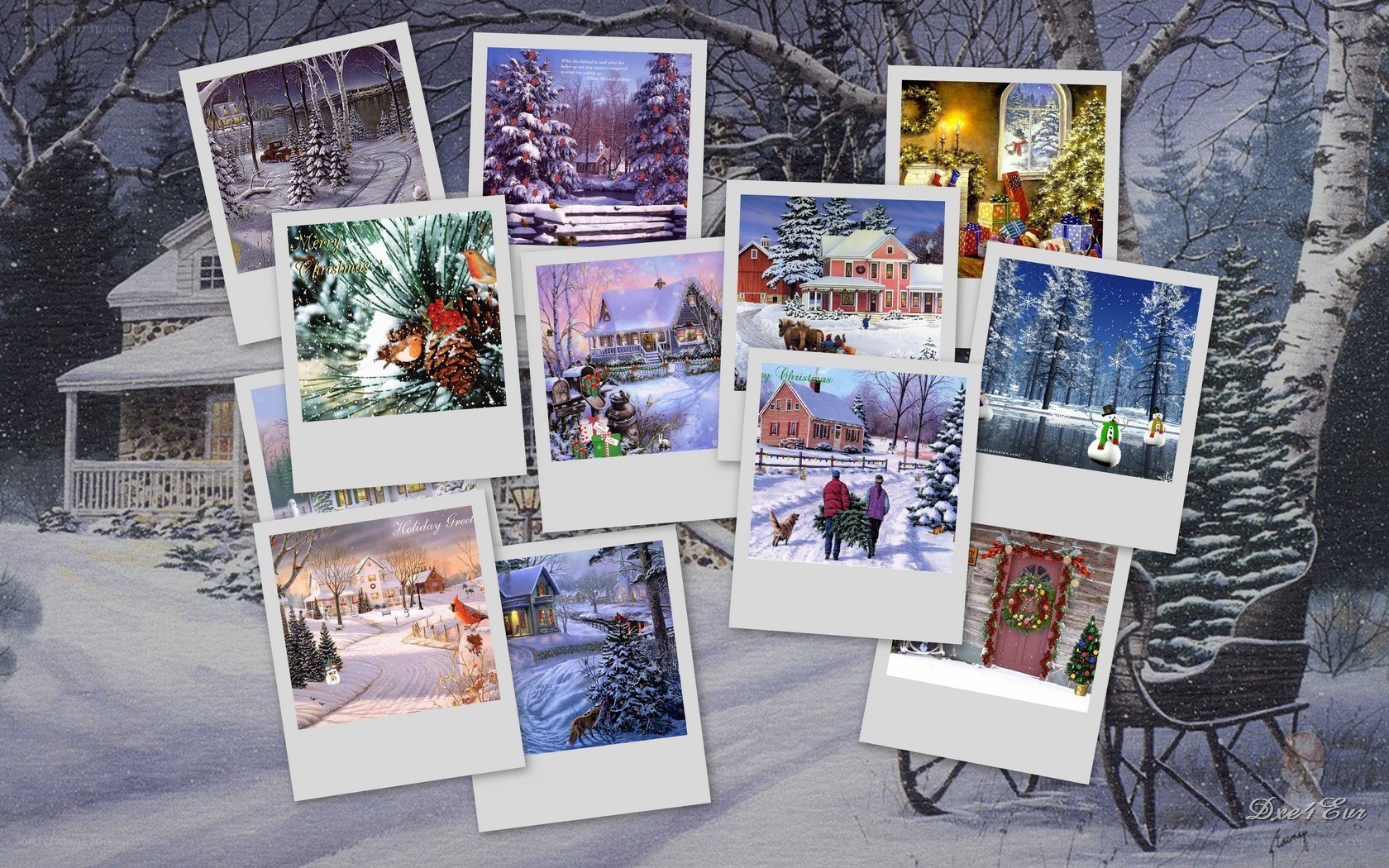 Christmas card collage