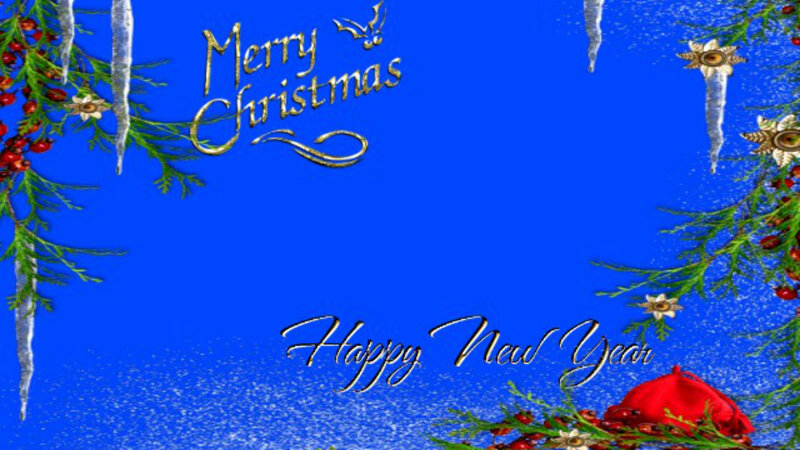 Christmas Card Design — Blue, Festive, Winter