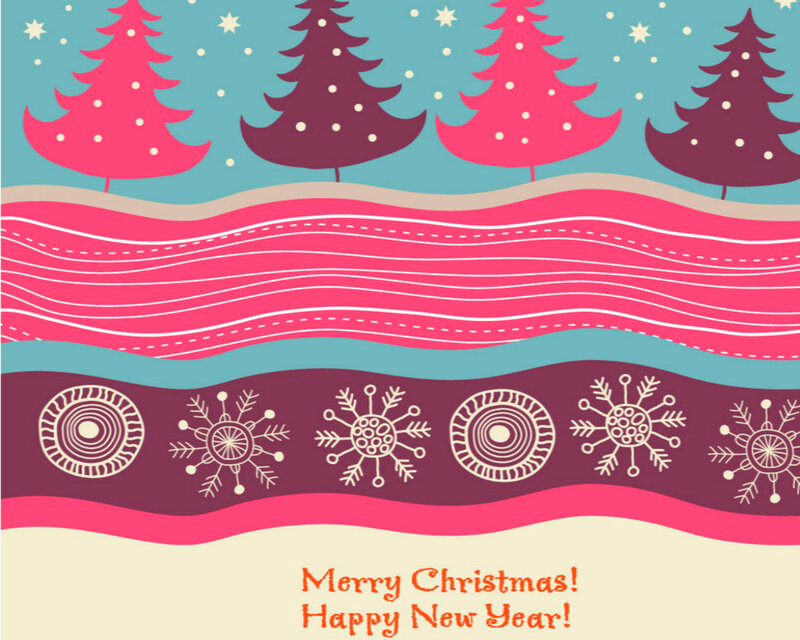Christmas Card Design — Pink