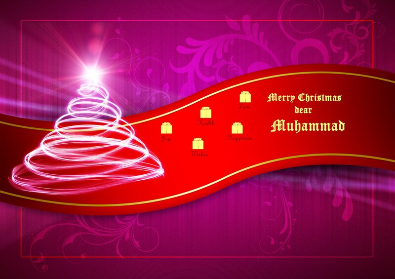 Christmas Card Design — Red, Festive