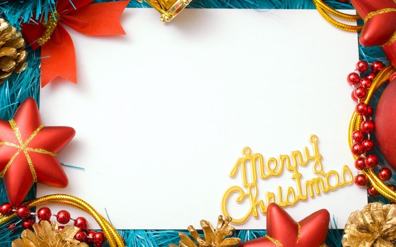 Christmas Card Frame — White, Festive