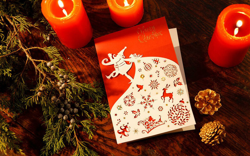 Christmas Card on Table