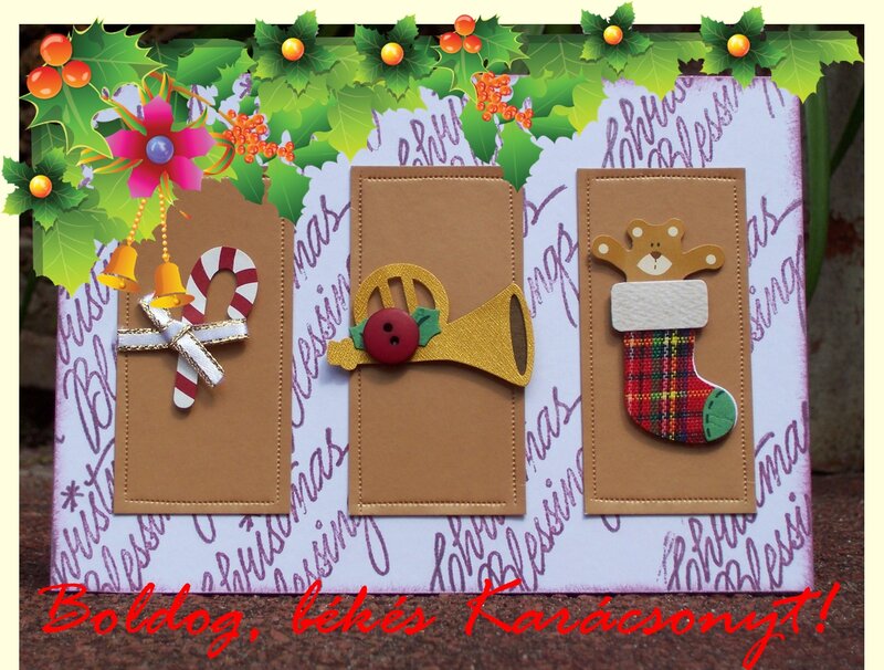 Christmas Card with Decorations