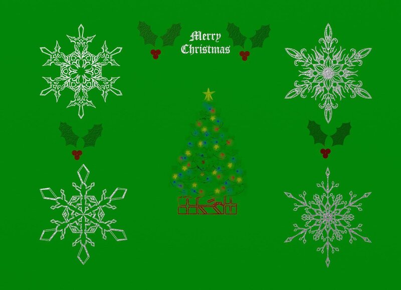 Christmas card with snowflakes