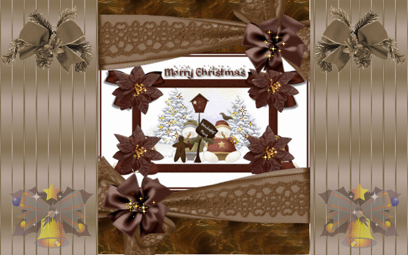 Christmas Card with Snowmen