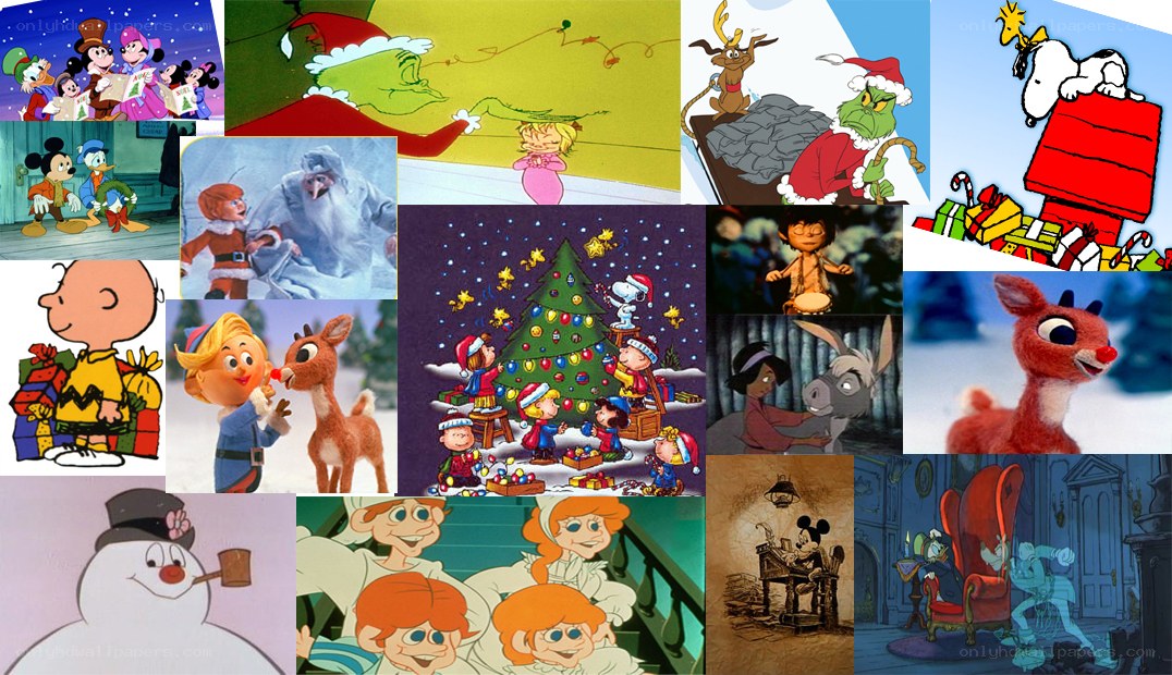 Christmas cartoon collage