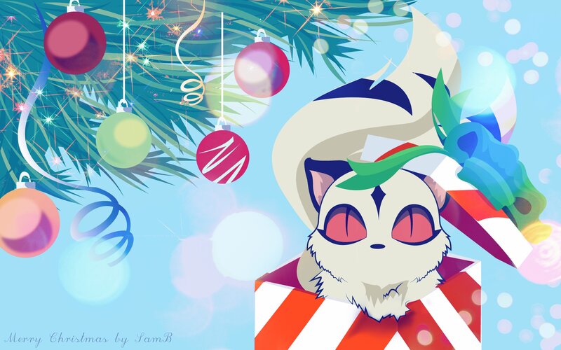 Christmas cat character