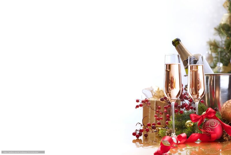 Christmas champagne celebration