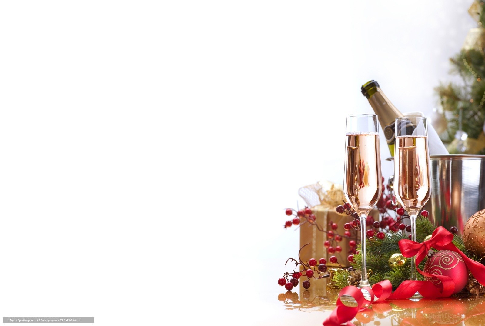 Christmas champagne celebration