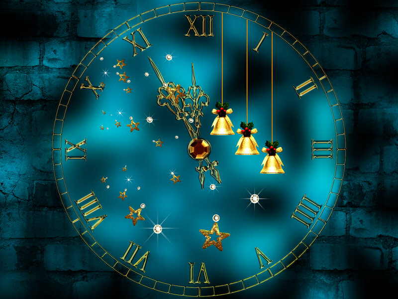 Christmas Clock with Bells
