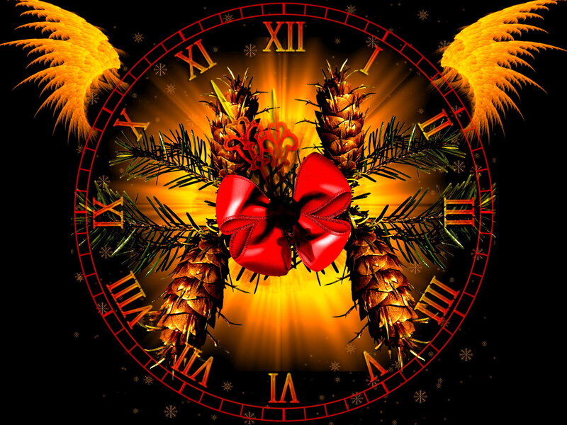 Christmas Clock with Wings