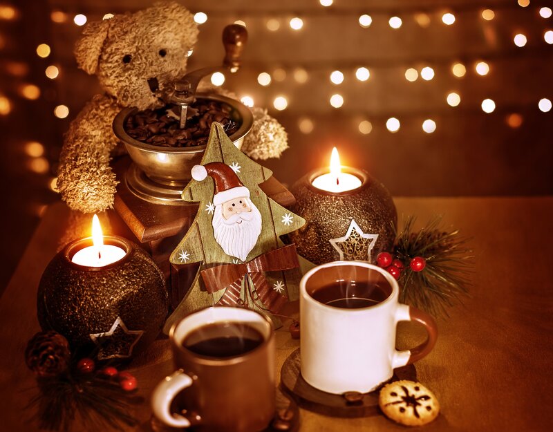 Christmas Coffee Setup