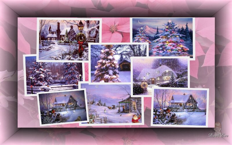 Christmas collage art
